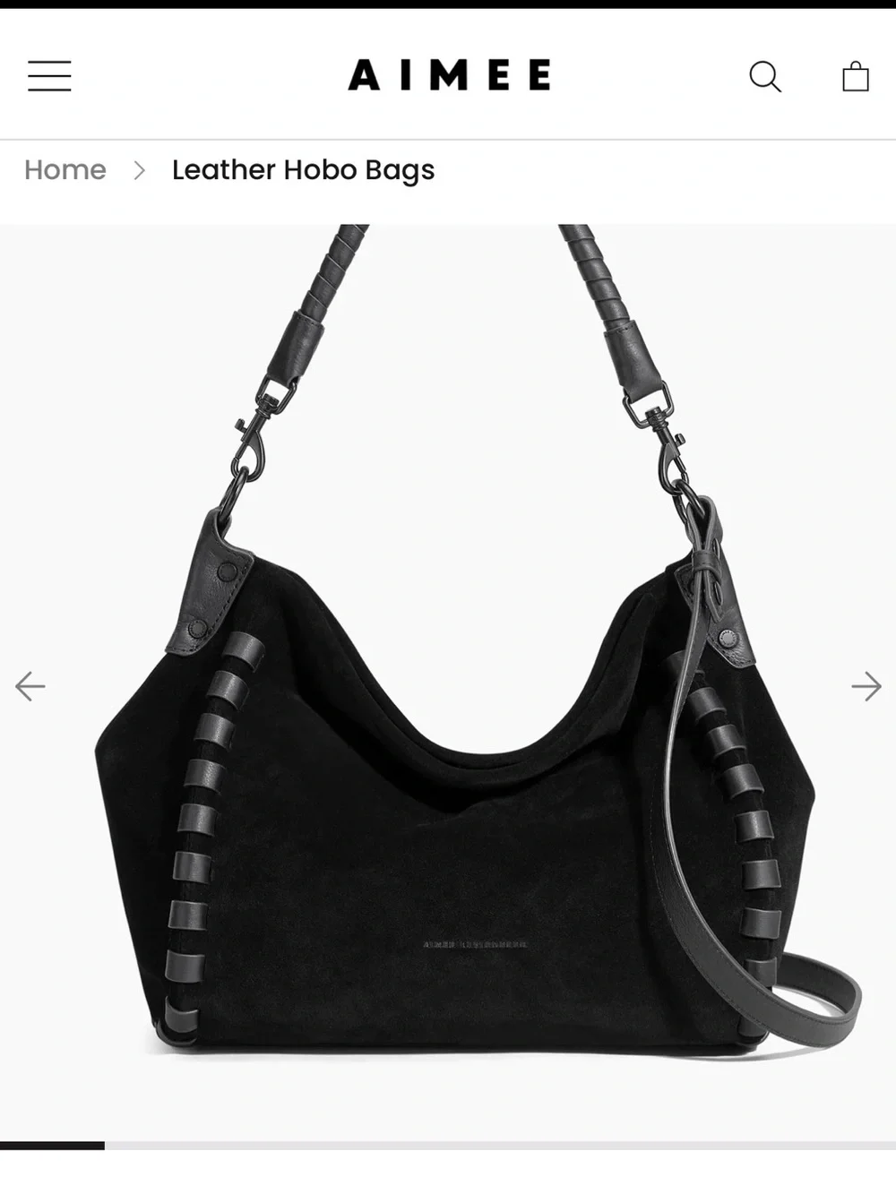 Aimee Kestenberg Zen Hobo Black Suede